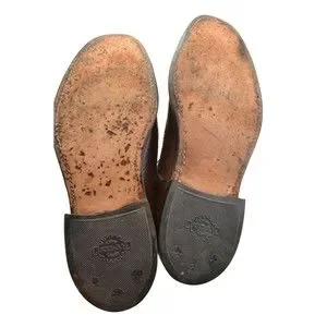 HY-TEST Steel Toe Safety Shoes Brown Leather Wing Tip Full Brogue Men\'s Size 9D HY-TEST, Brown Leather, Wing-Tip, Steel-Toe, Vintage Work  main image 4